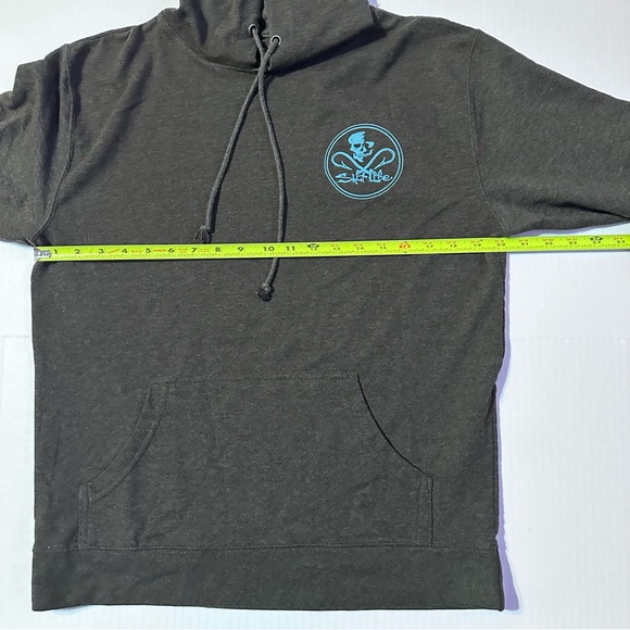 Salt Life Live Salty Gray Blue Hoodie Size L Mens Lrg Jacket - Picture 8 of 10